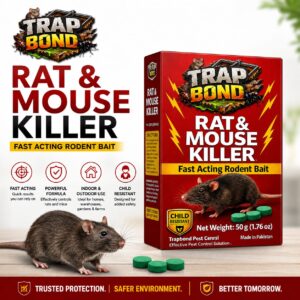 TrapBond Rat & Mouse Killer 50g Fast Acting Rodent Bait